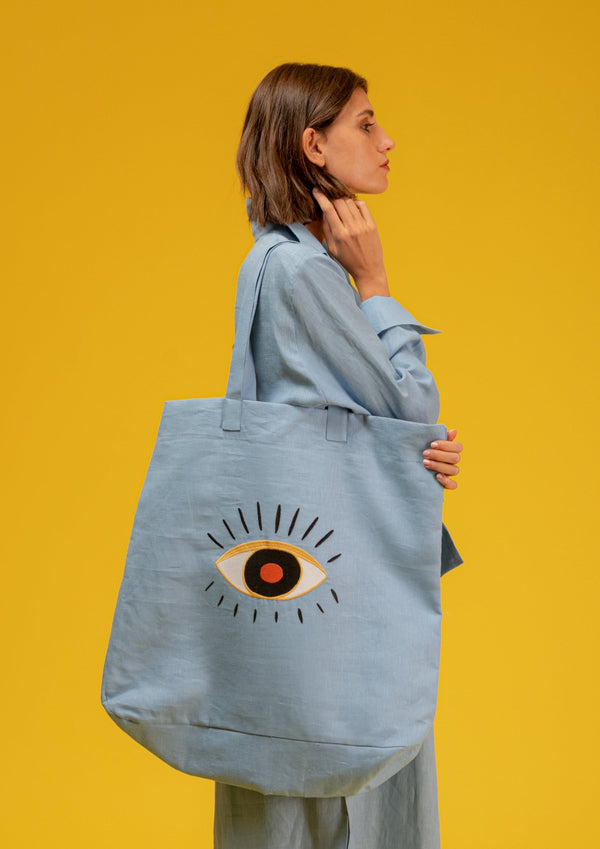 Caraiva Ciel Blue Eye Bag