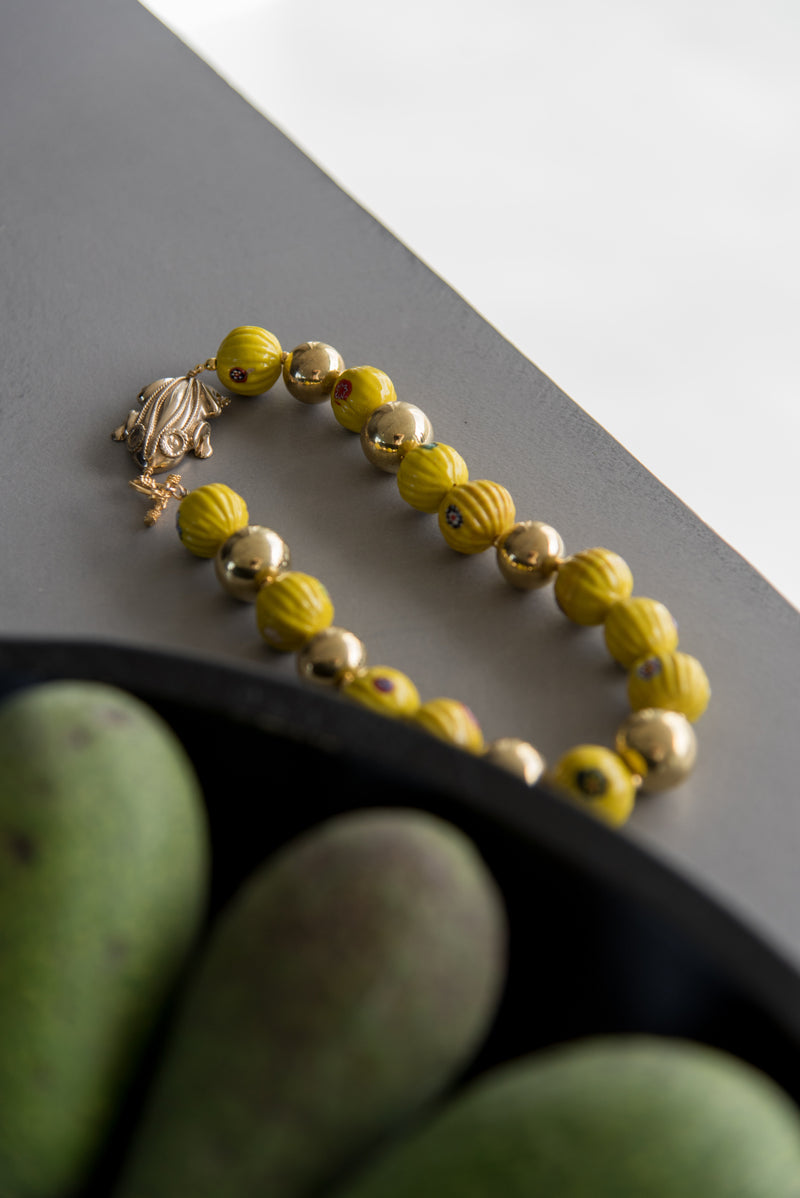 YELLOW FROG NECKLACE