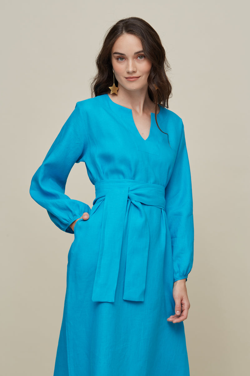 GALERIA-BRISTOL TURQUOISE DRESS-JUST BRAZIL