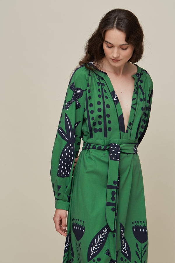 Dhalia Floresta Green Dress