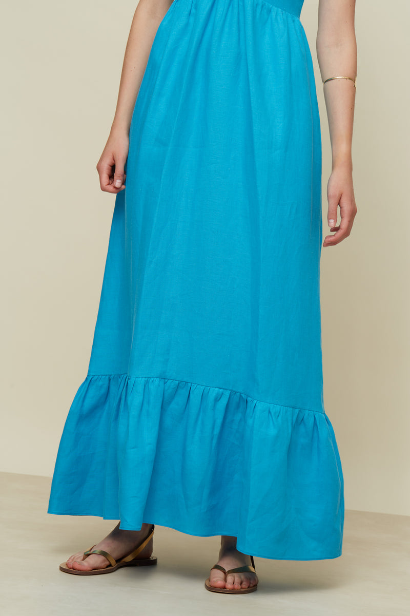 GALERIA-BOTANICO TURQUOISE DRESS-JUST BRAZIL