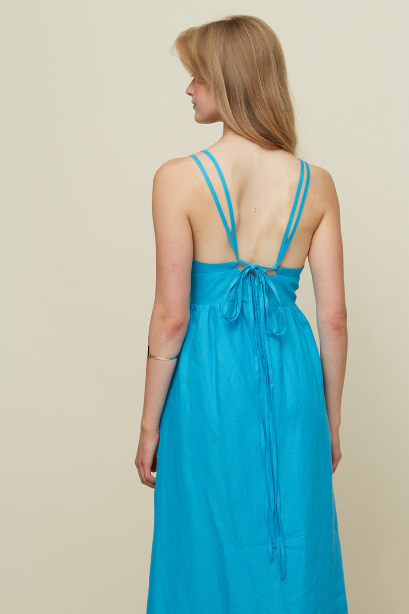 GALERIA-BOTANICO TURQUOISE DRESS-JUST BRAZIL