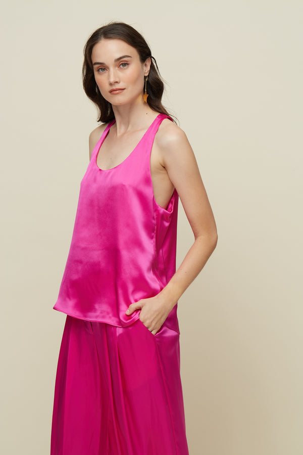 Ipanema Fucsia Silk Top