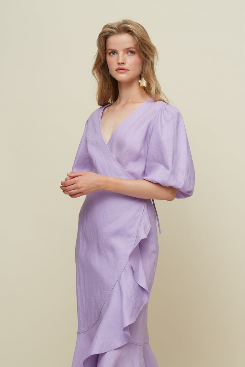 Crossed Lilac Dress