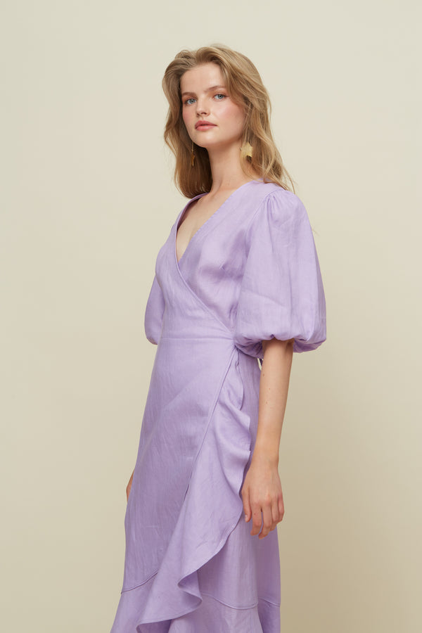 Crossed Lilac Dress