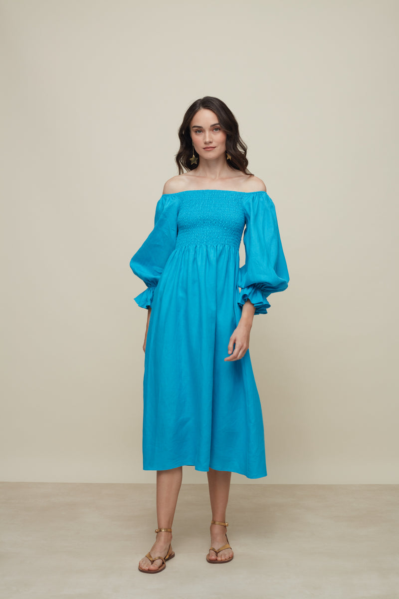 Hortencia Turquoise Dress