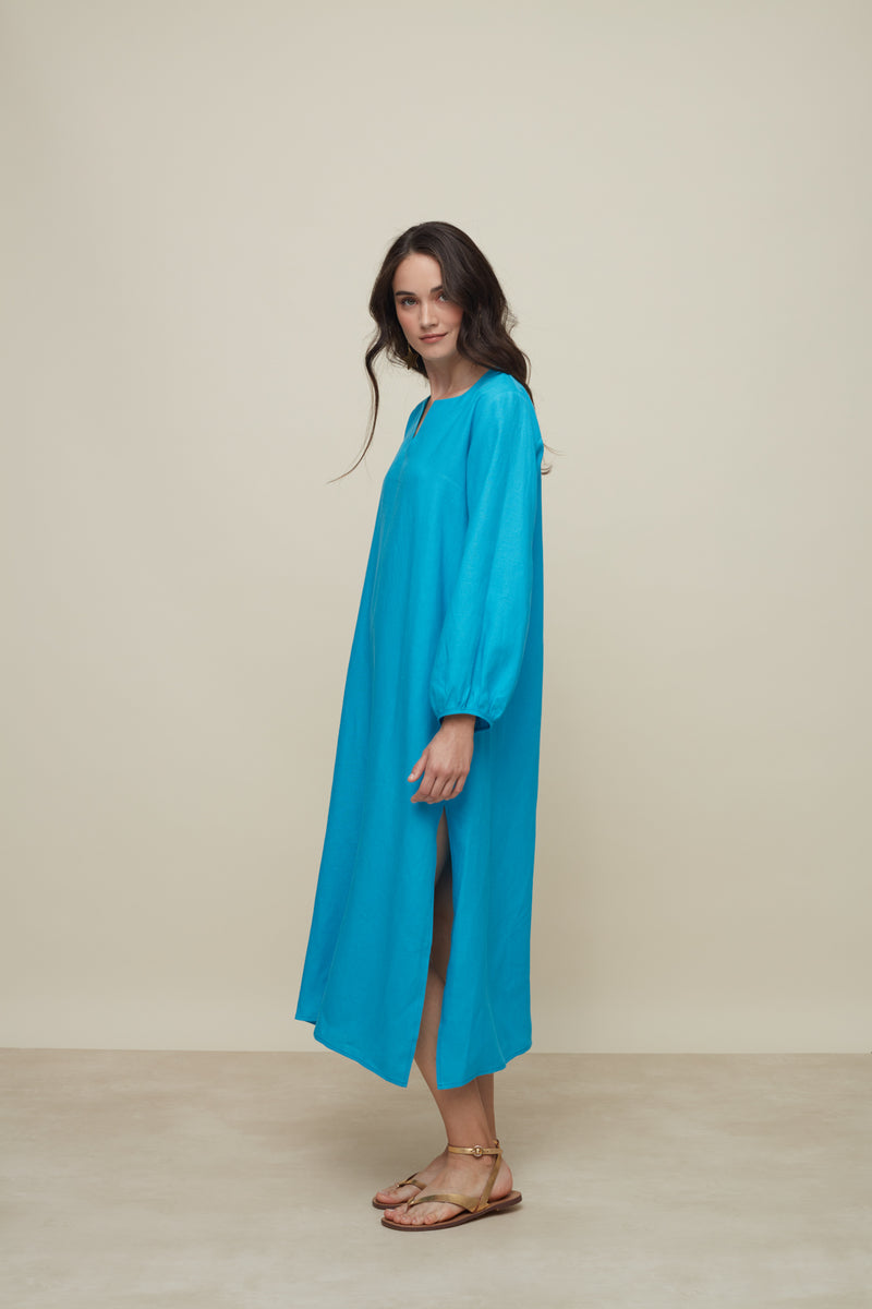 GALERIA-BRISTOL TURQUOISE DRESS-JUST BRAZIL