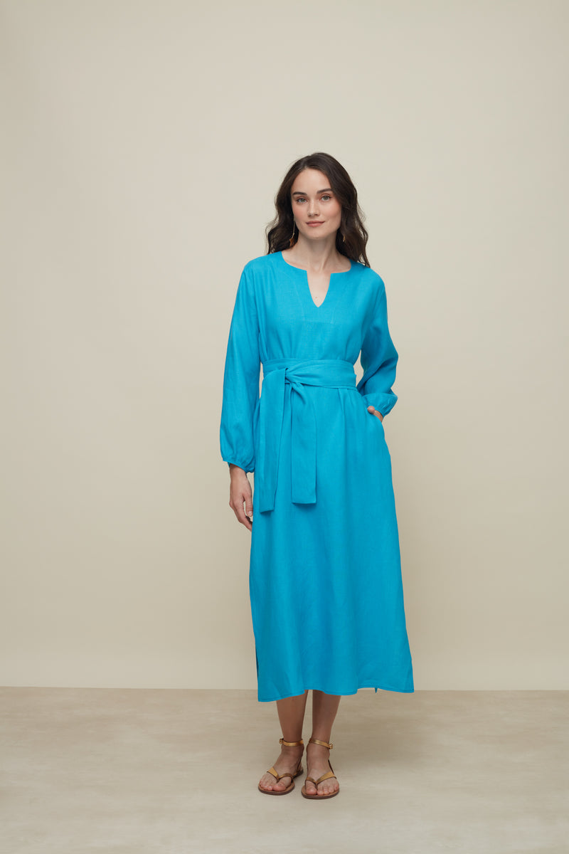 GALERIA-BRISTOL TURQUOISE DRESS-JUST BRAZIL