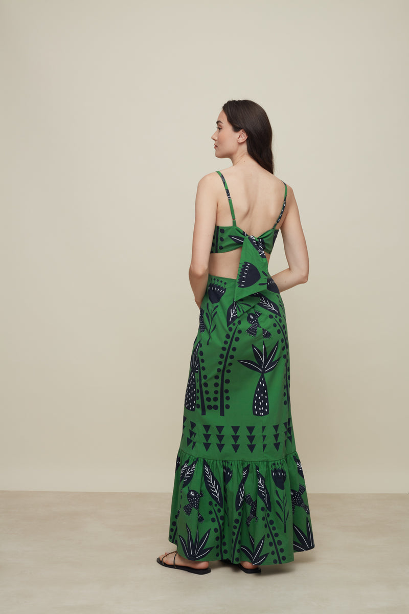 Marigold Floresta Green Dress