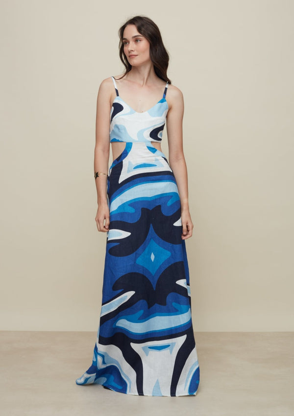 Galeria-Lily Liquid Blue Dress-Justbrazil