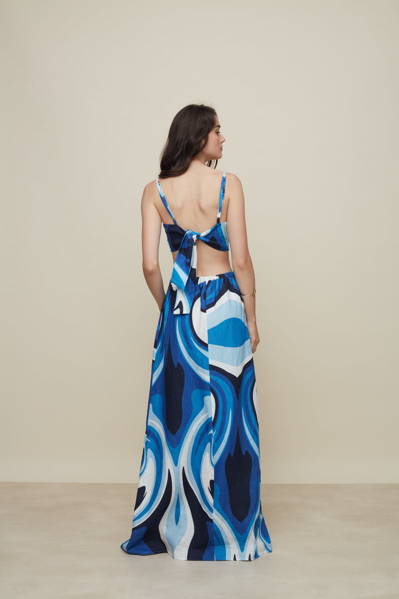 Galeria-Lily Liquid Blue Dress-Justbrazil