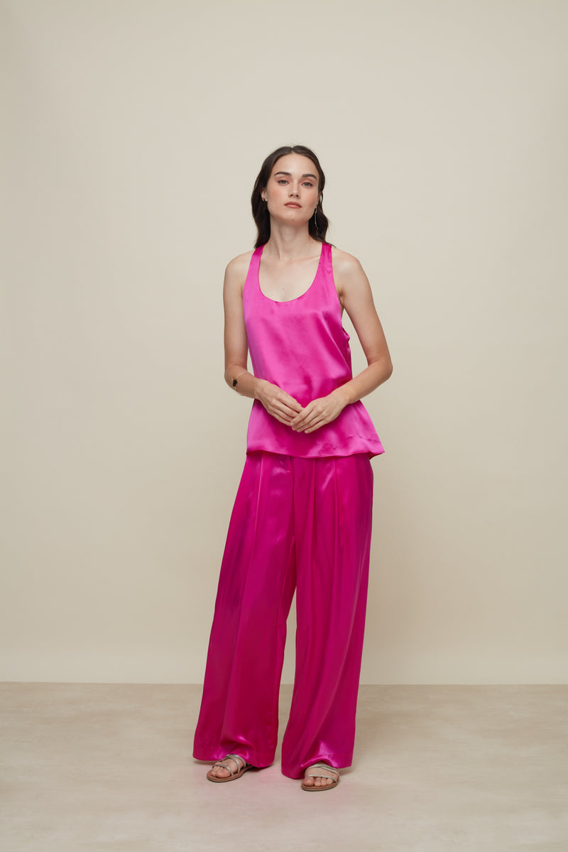 Ipanema Fucsia Silk Top