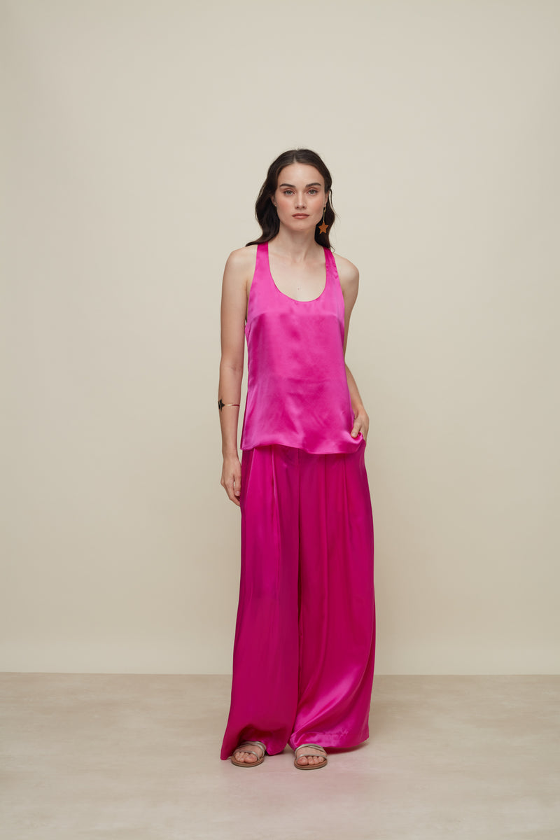 Ipanema Fucsia Silk Top