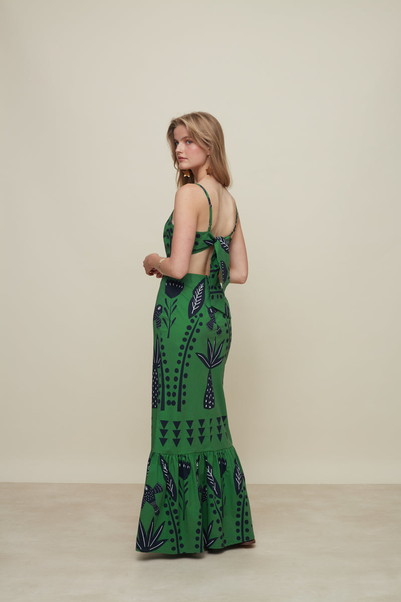 Marigold Floresta Green Dress