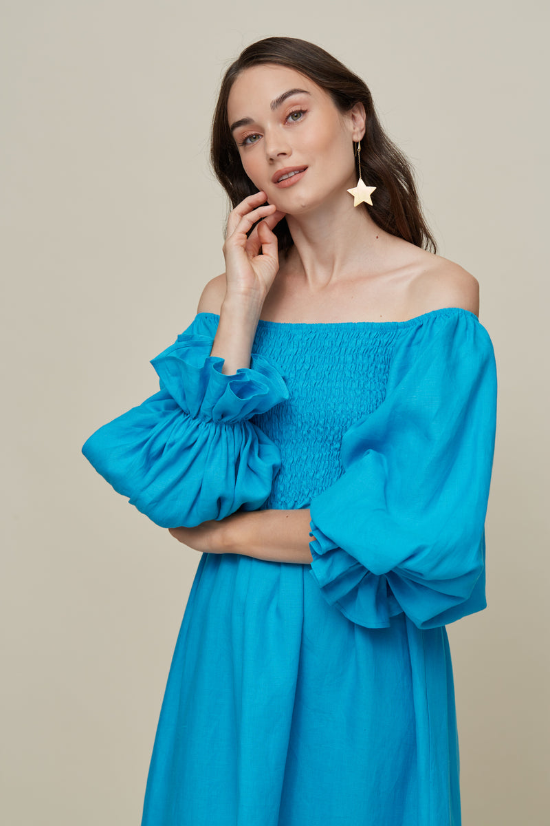 Hortencia Turquoise Dress