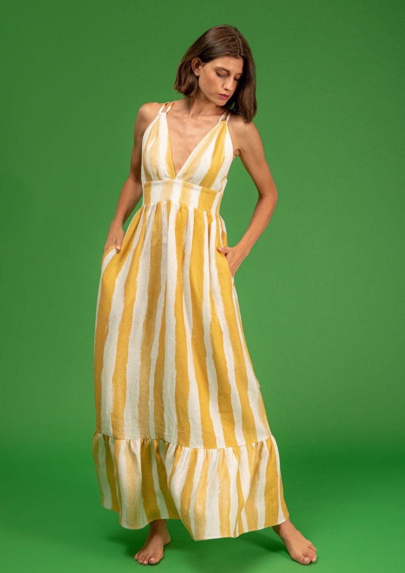Botanico Yellow Stripes Dress