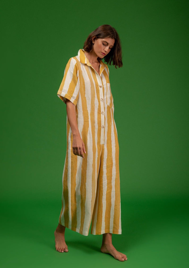 Gavea Yellow Stripes Jumpsuit