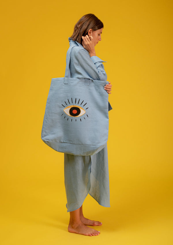 Caraiva Ciel Blue Eye Bag