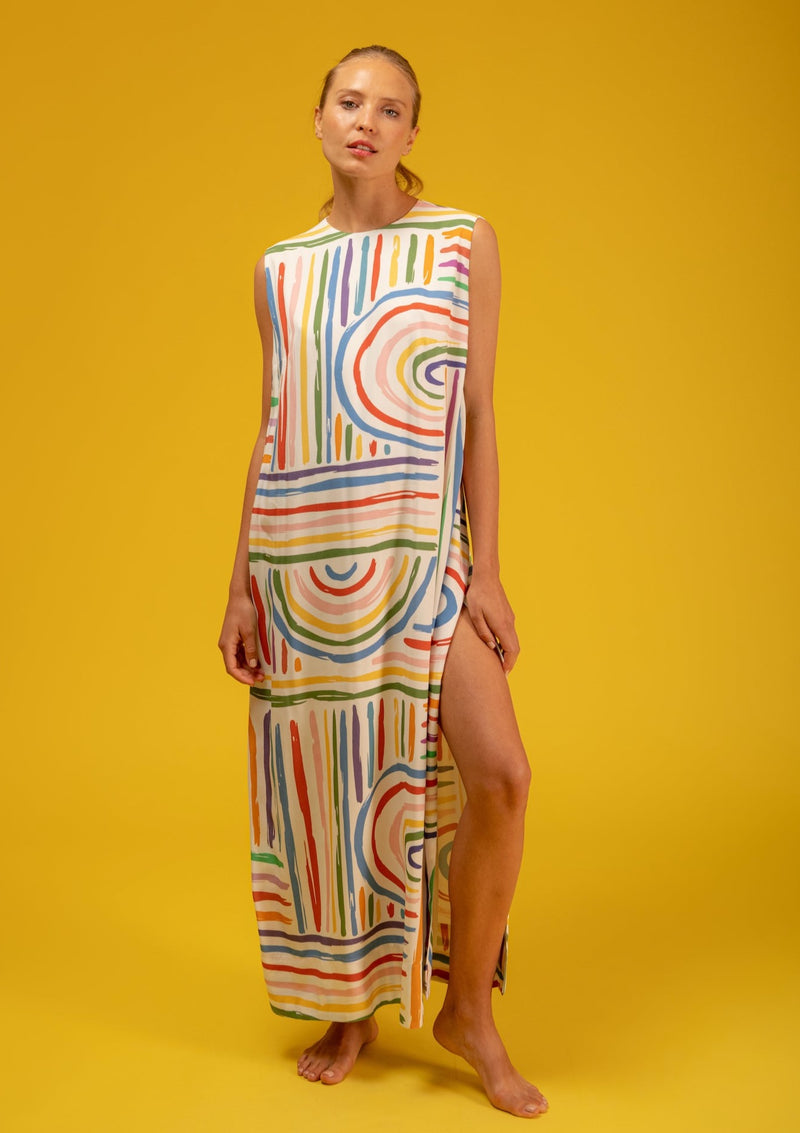 Baha Colour Stripes Dress