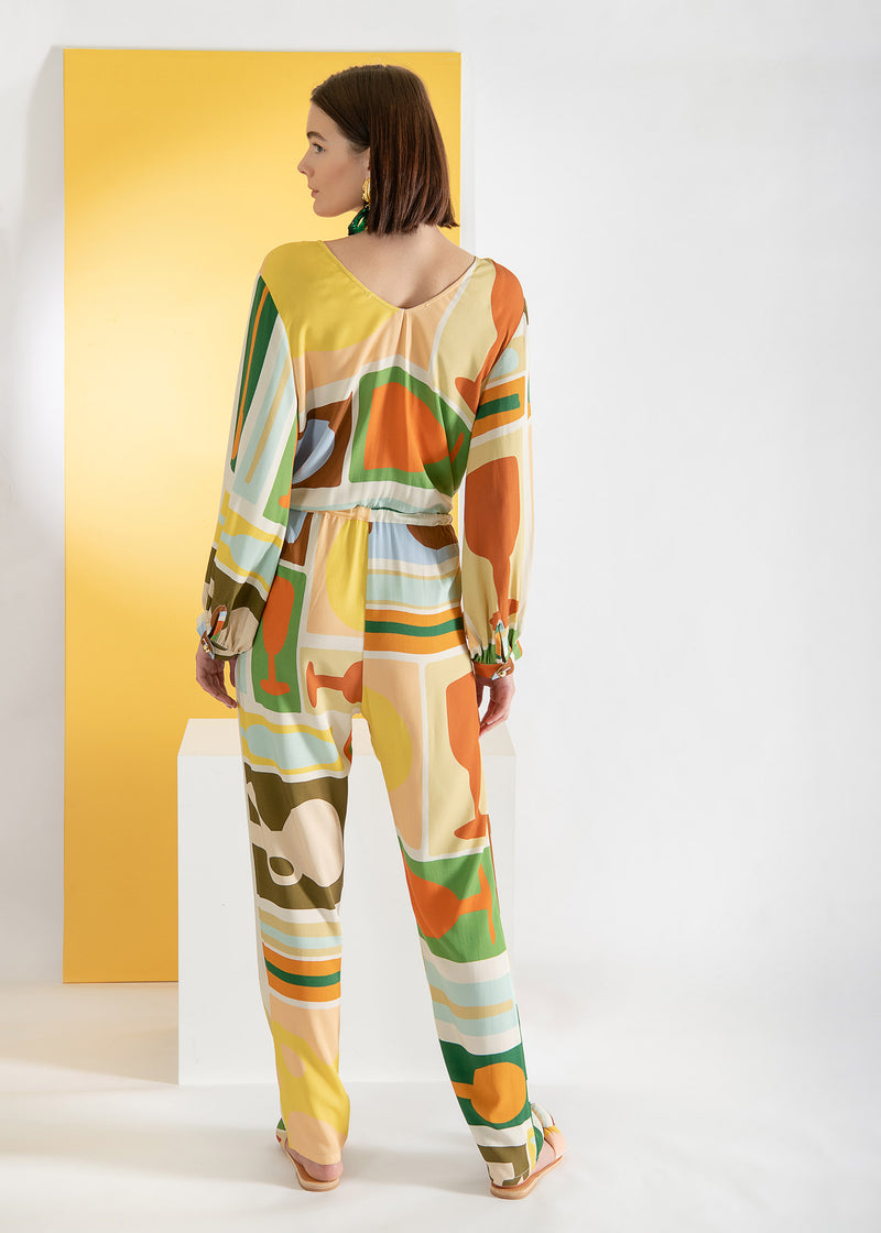 CAMBURI QUADROS PRINT JUMPSUIT