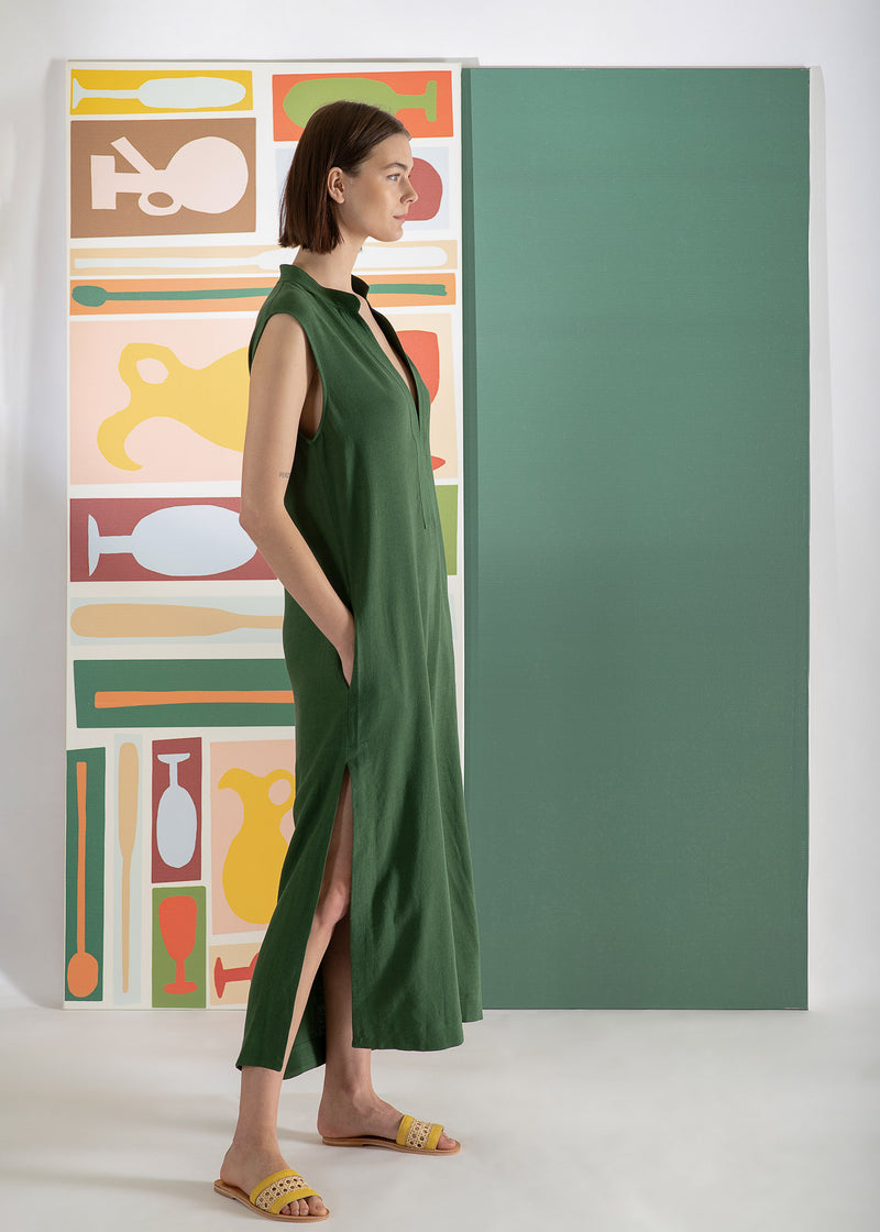 FRADE FLORESTA GREEN DRESS