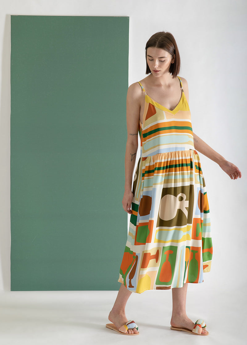 COPA QUADROS PRINT DRESS