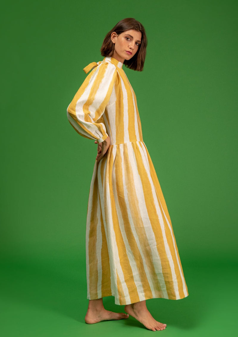 Ginger Yellow Stripes Dress