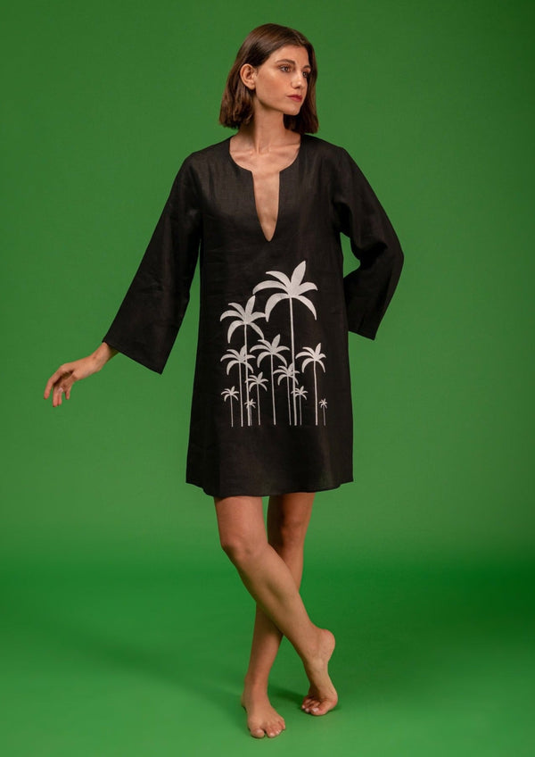 Japa Black Palms Tunic