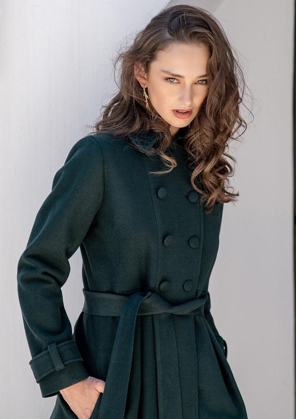 MACOLETA DARK GREEN COAT GALERIA